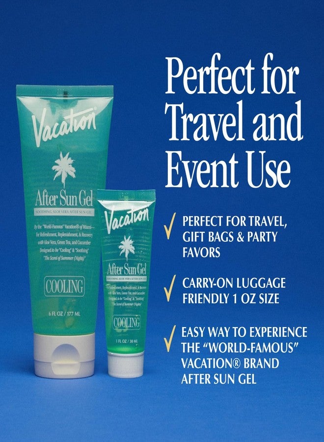 VACATION Mini After Sun Gel, Travel Size Soothing Aloe Vera Gel for Sunburn Relief, Hydrating & Cooling, Non-Sticky Aftersun Care, 1oz (Value Pack of 6) - Image 4